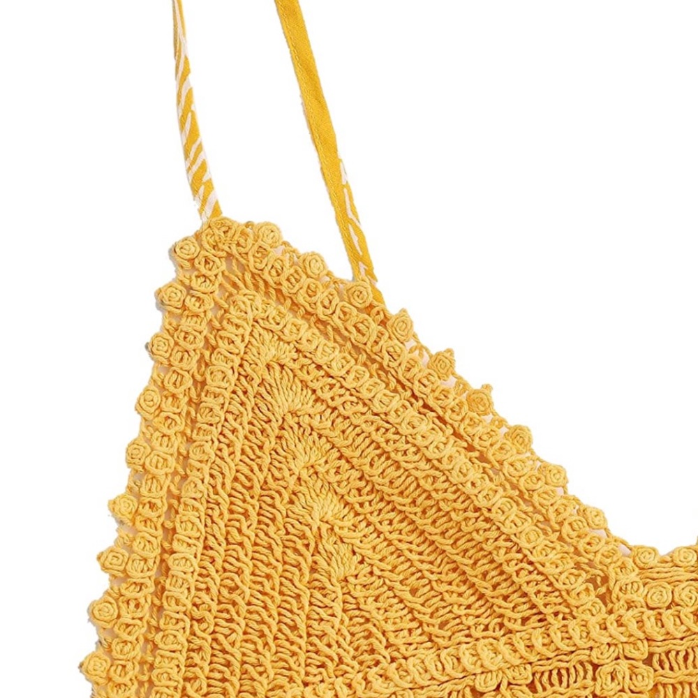 NEW Yellow Crochet Romper - Picture 3 of 4